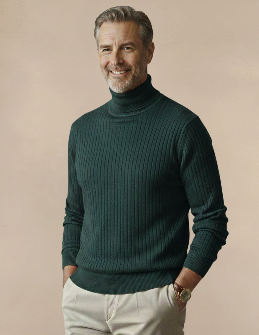 Elegancki Sweter Męski Z Dekoltem