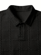Koszulka Polo Męska Jacquard Casual Wiosna-Jesień