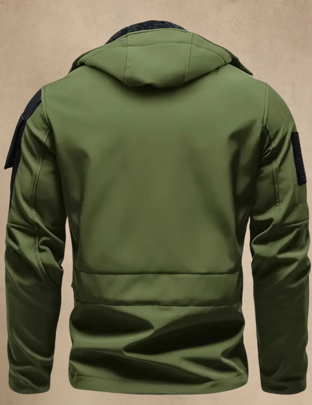 Męska Kurtka Softshell z Kapturem, Wiatroodporna, Taktyczna Outdoor, Zapinana na Zamek z Kieszeniami