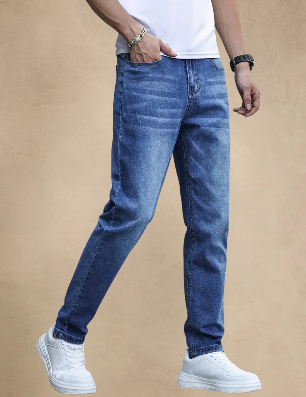 Spodnie Męskie Jeansowe Slim Fit Miejskie