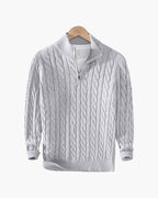 Sweter Męski Half-Zip Bawełniany