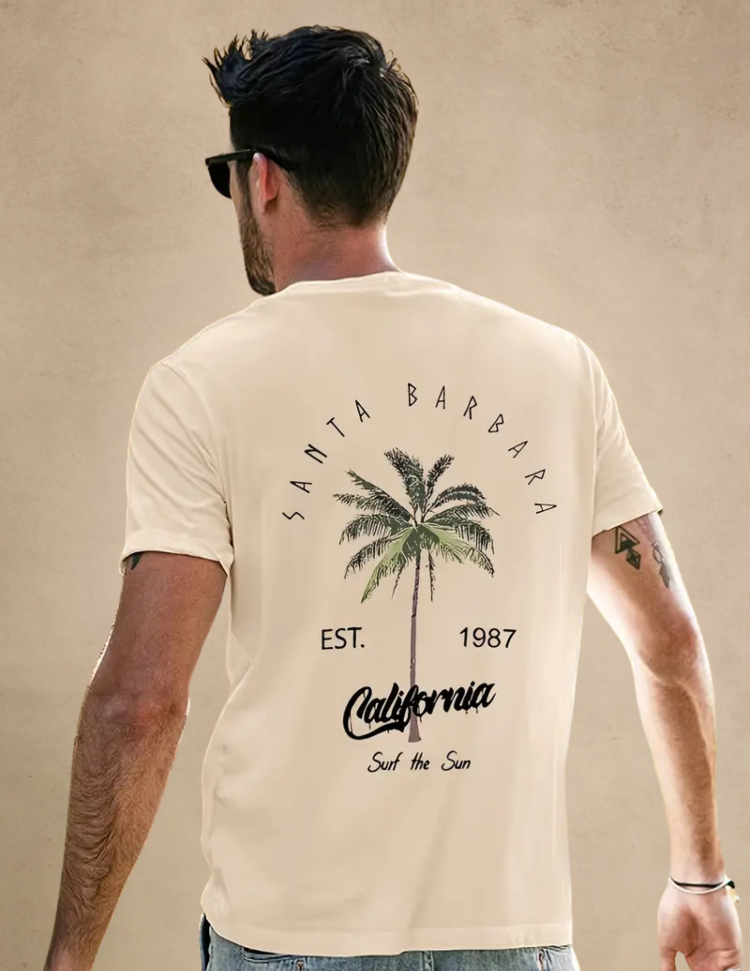 T-shirt Męski W Kalifornijskim Stylu