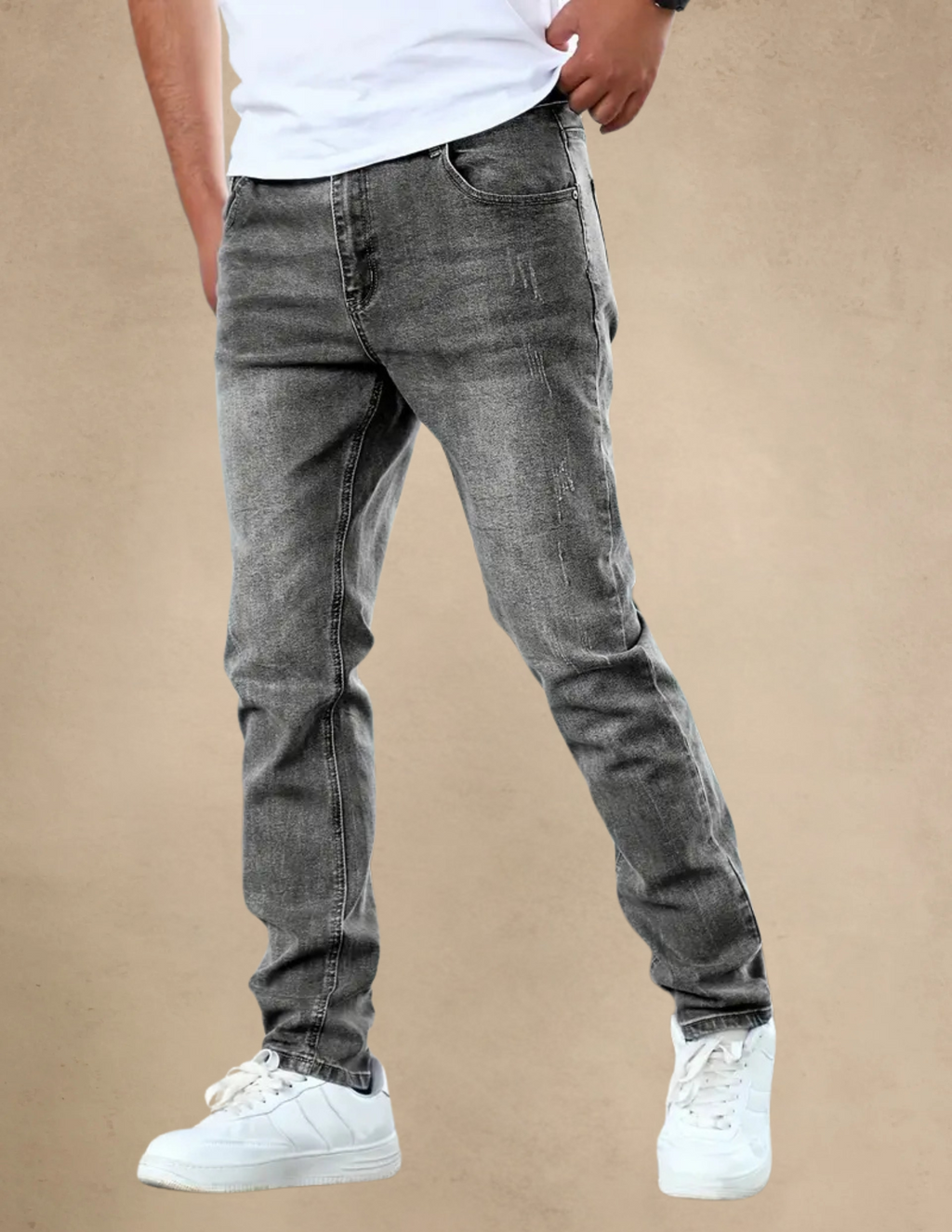Spodnie Męskie Jeansowe Slim Fit Klasyczne