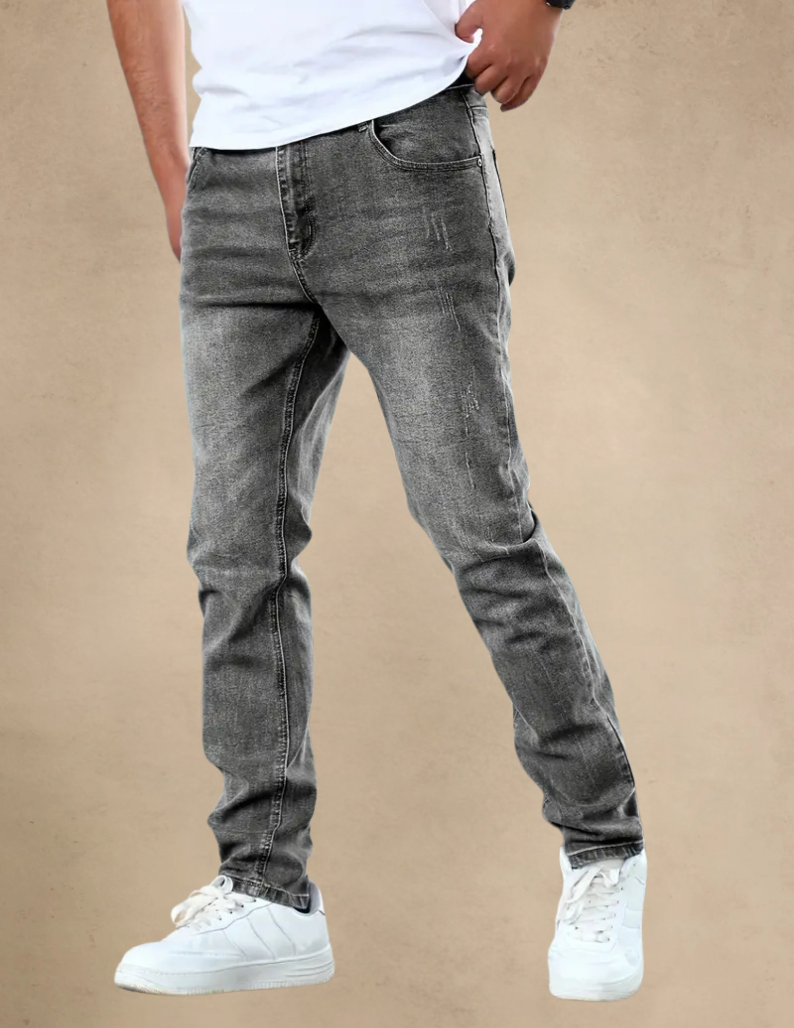 Spodnie Męskie Jeansowe Slim Fit Klasyczne