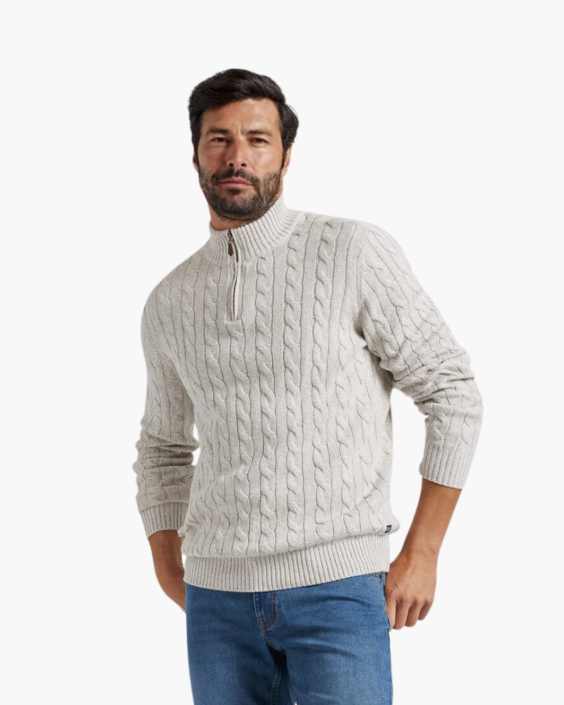 Granada — Sweter Half-Zip Bawełniany