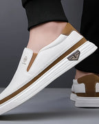 Mokasyny Męskie Slip-On z Antypoślizgową Podeszwą PVC