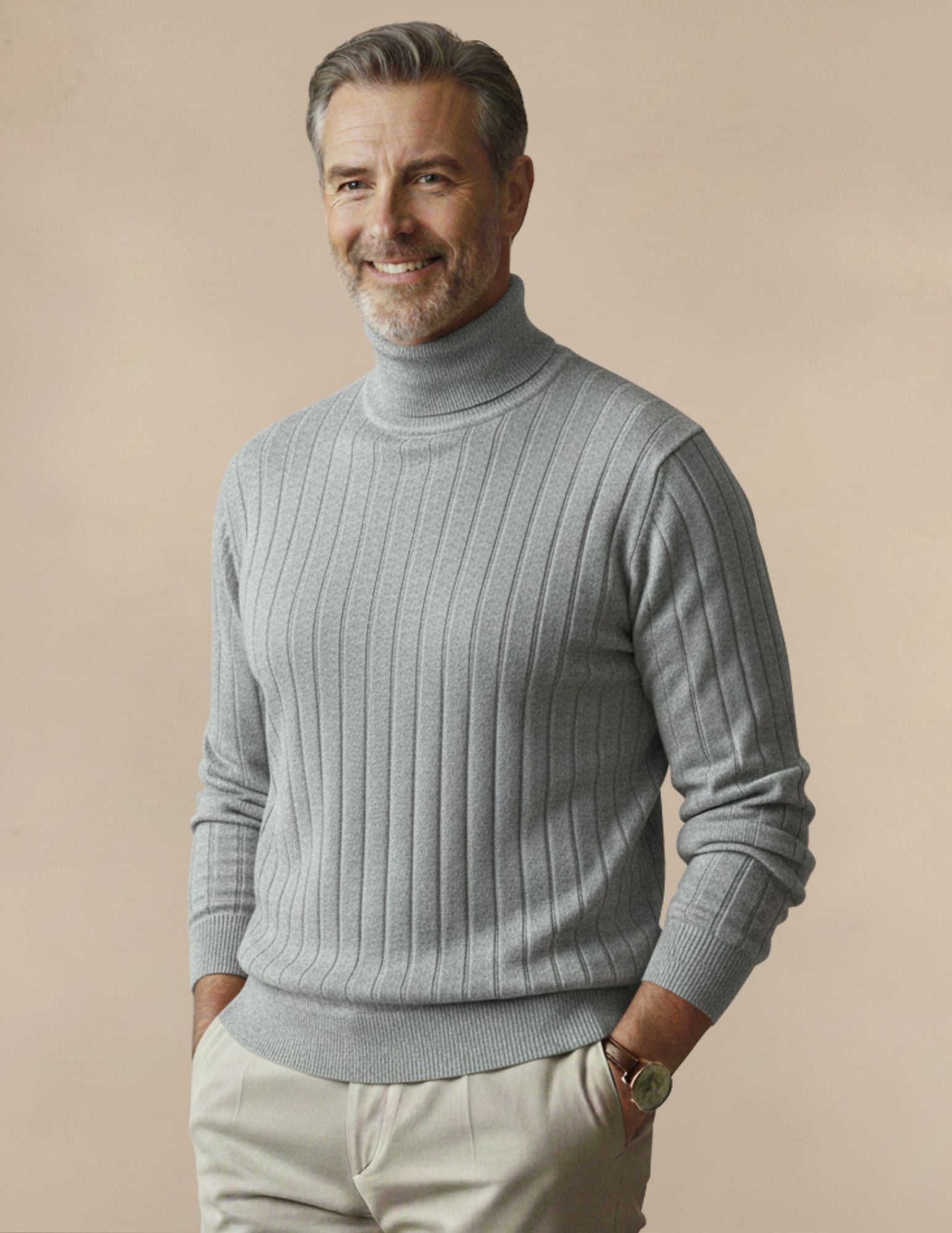 Elegancki Sweter Męski Z Dekoltem