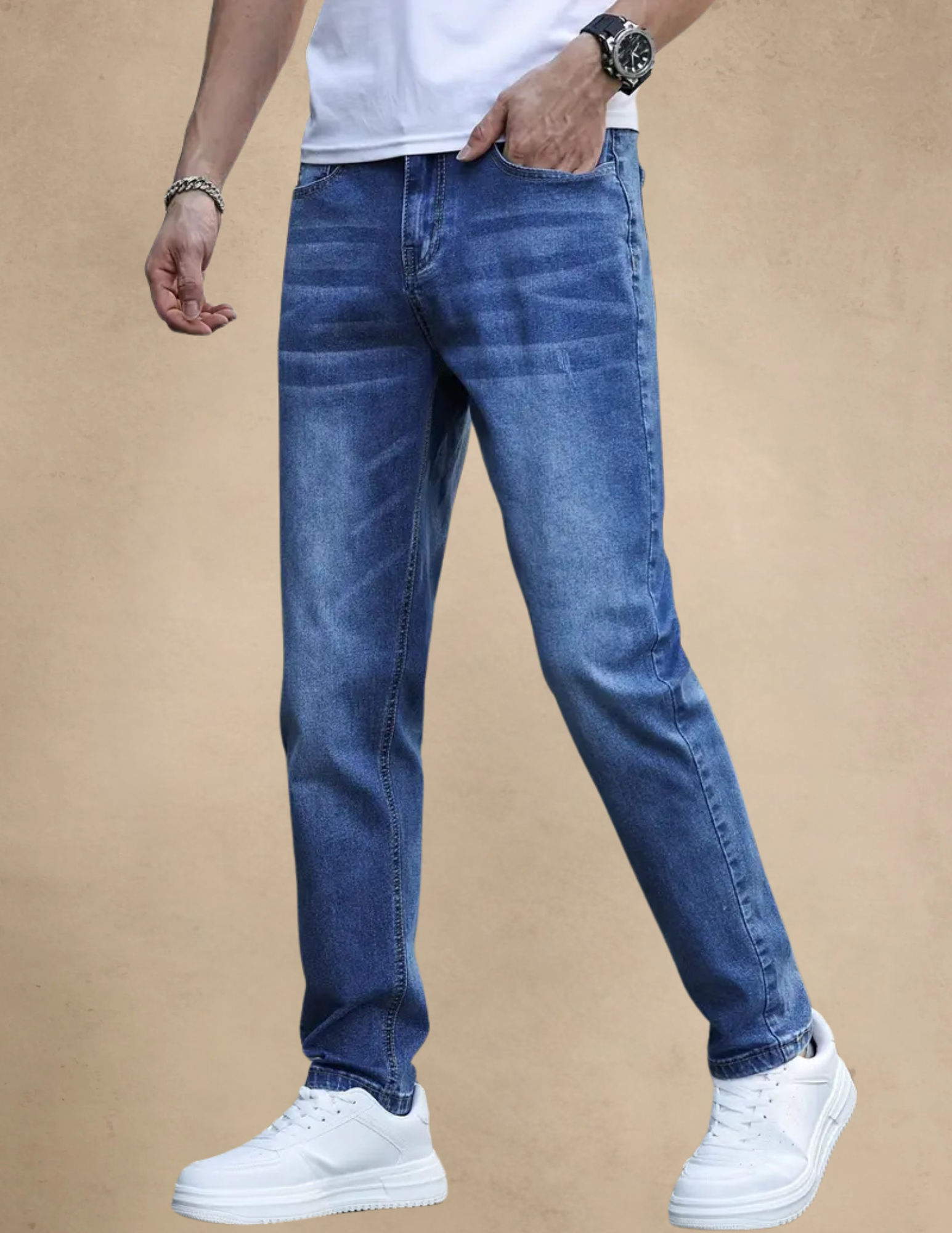 Spodnie Męskie Jeansowe Slim Fit Miejskie