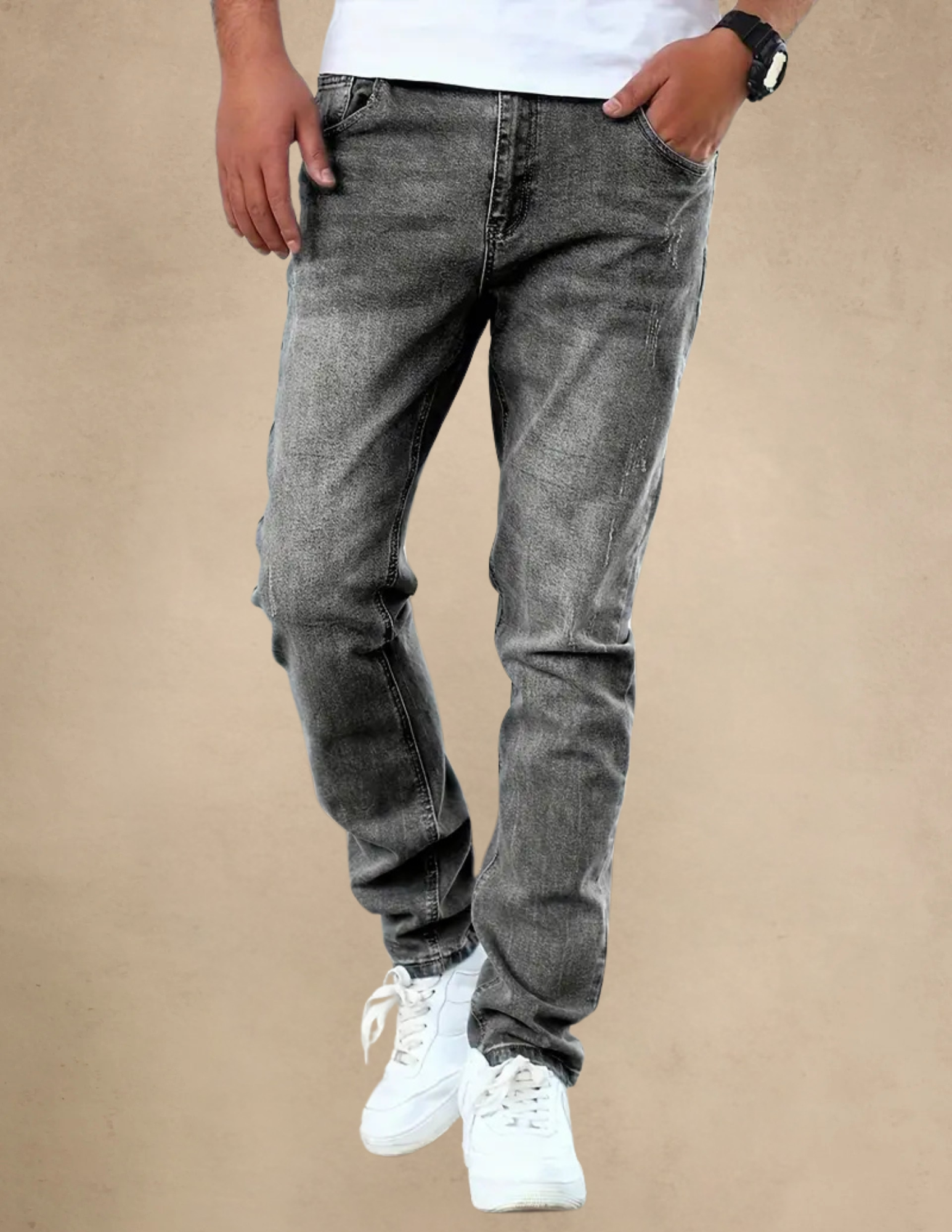 Spodnie Męskie Jeansowe Slim Fit Klasyczne