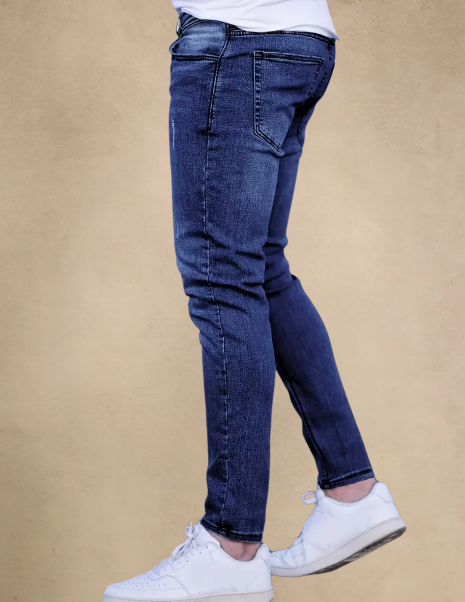 Spodnie Męskie Jeansowe Slim Fit Casualowe