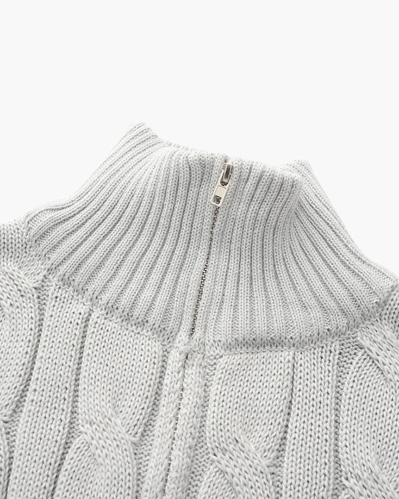Granada — Sweter Half-Zip Bawełniany