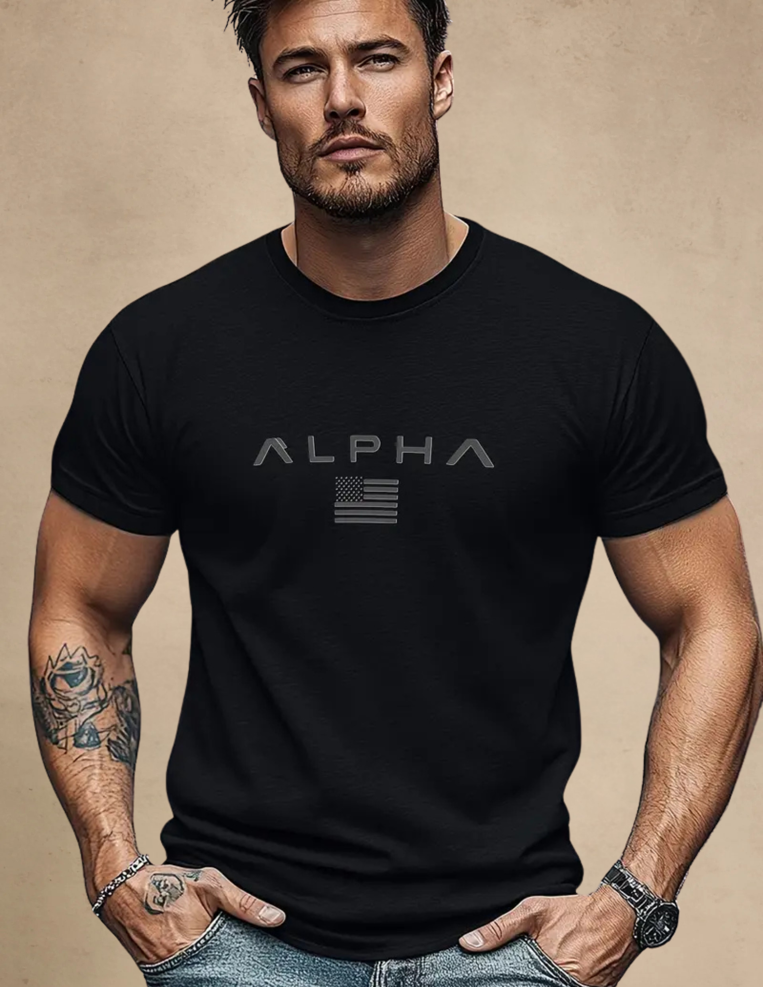 T-shirt Męski Klasyczny z Napisem – Biały, Szary, Czarny i inne