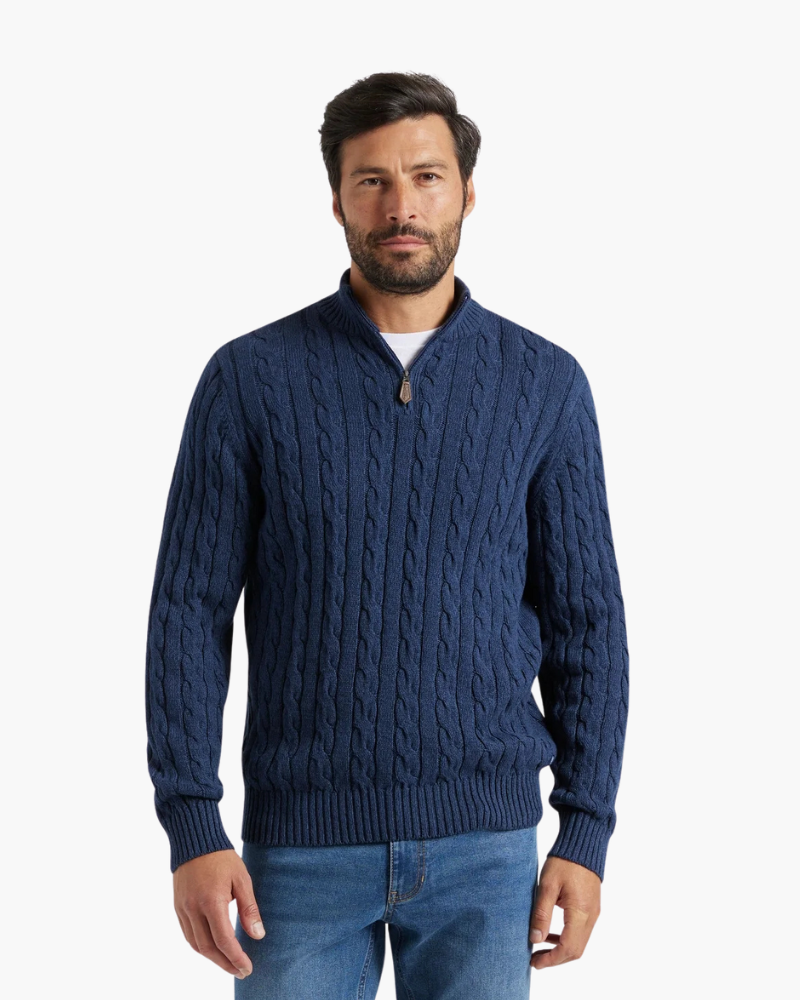 Granada — Sweter Half-Zip Bawełniany