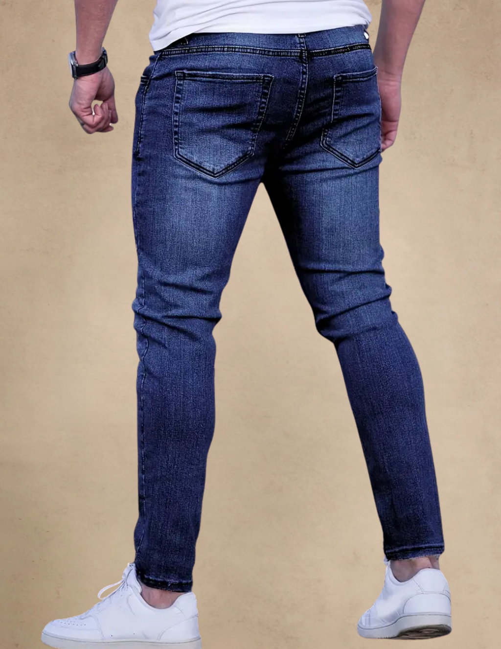 Spodnie Męskie Jeansowe Slim Fit Casualowe