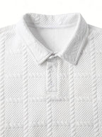 Koszulka Polo Męska Jacquard Casual Wiosna-Jesień