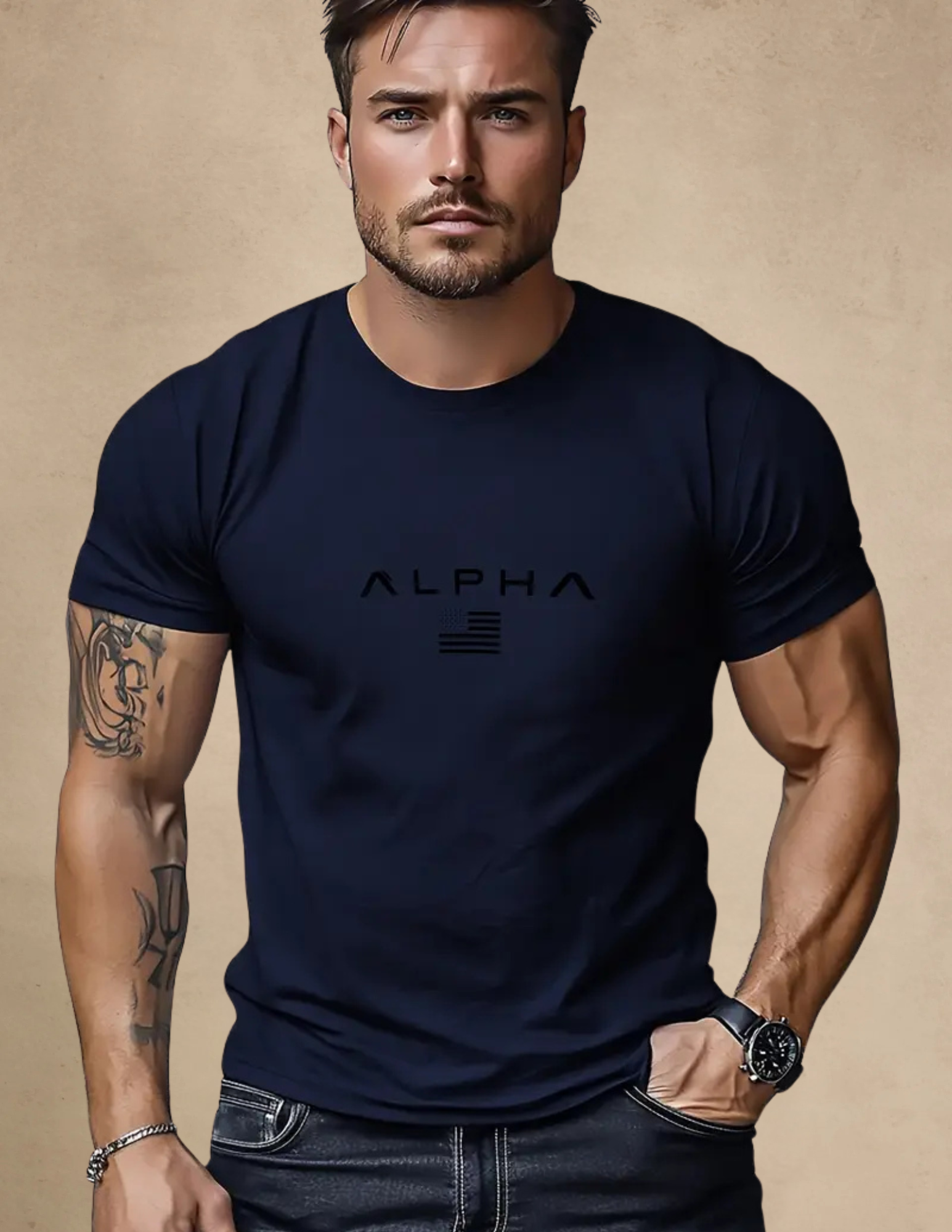 T-shirt Męski Klasyczny z Napisem – Biały, Szary, Czarny i inne