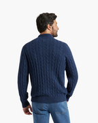 Sweter Męski Half-Zip Bawełniany