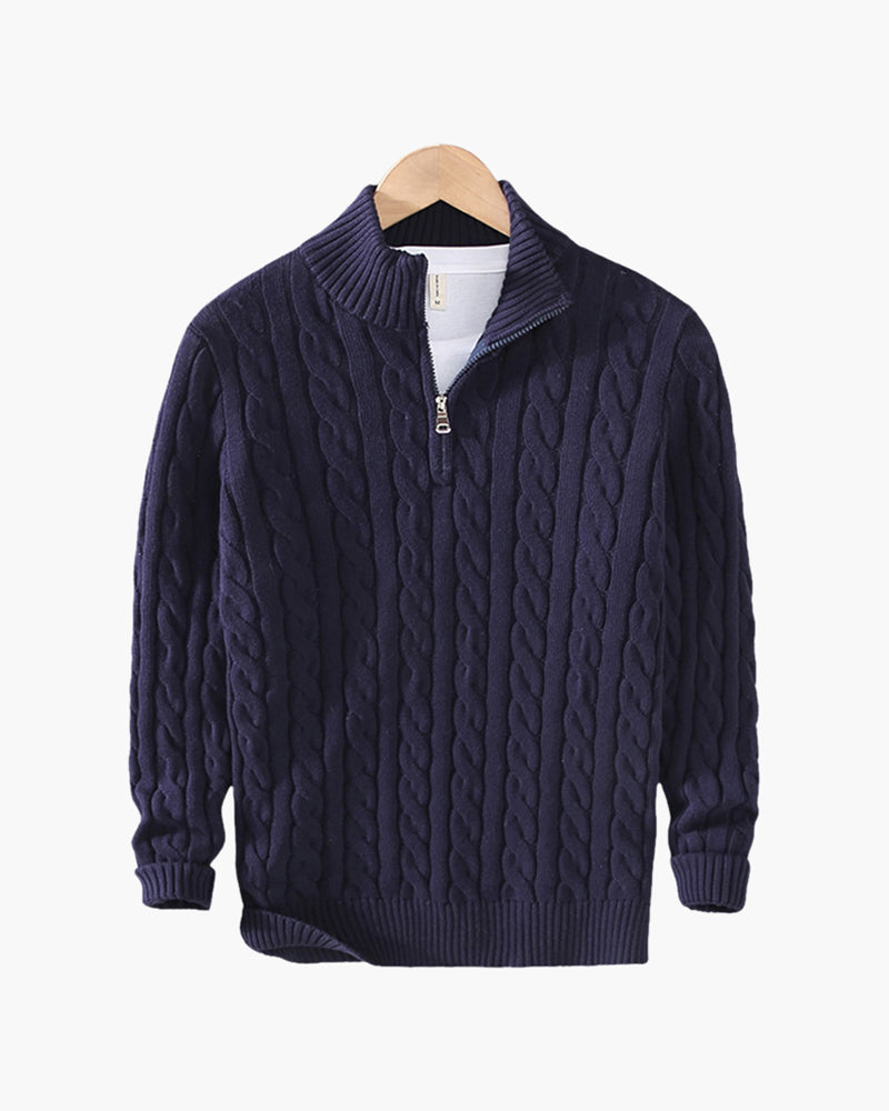 Granada — Sweter Half-Zip Bawełniany