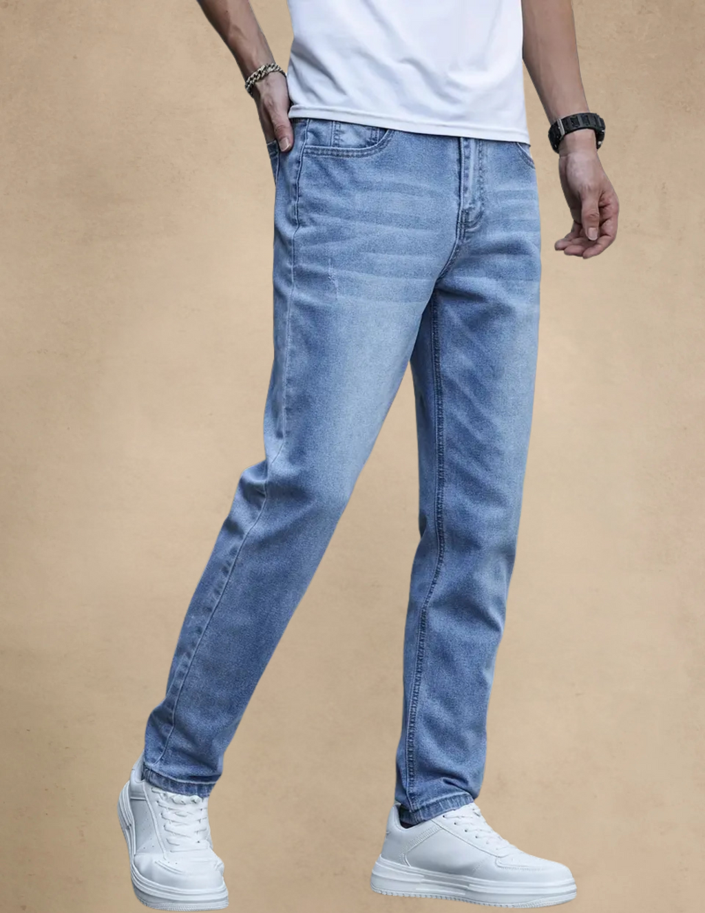 Spodnie Męskie Jeansowe Slim Fit Miejskie