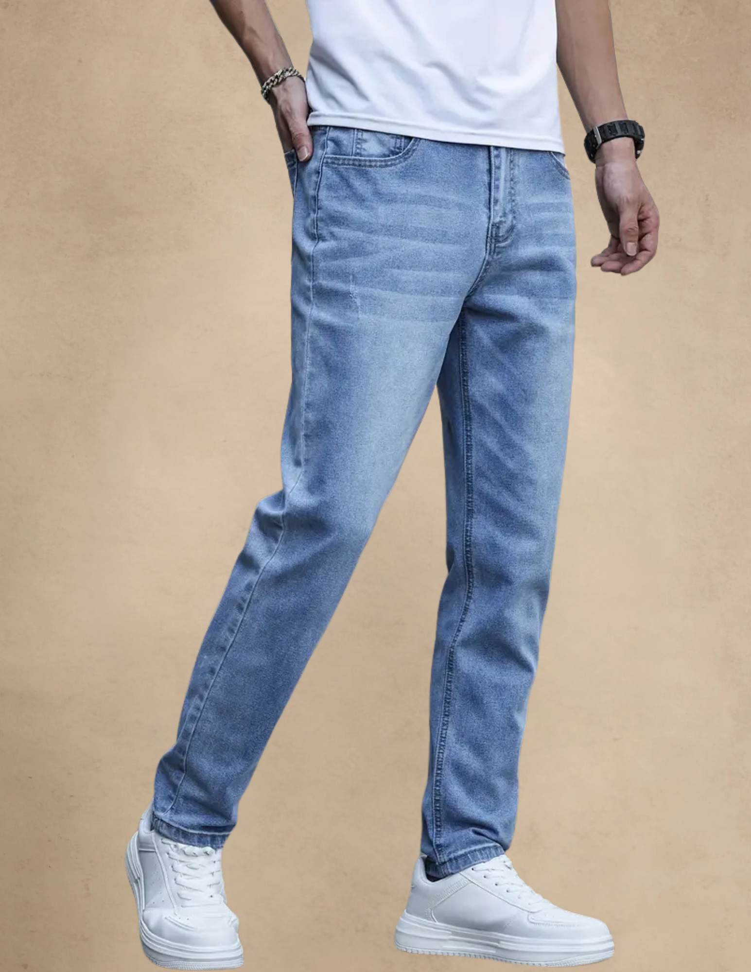 Spodnie Męskie Jeansowe Slim Fit Miejskie