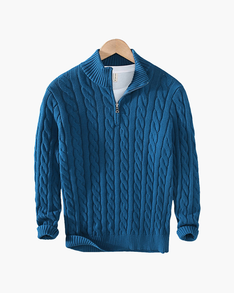 Granada — Sweter Half-Zip Bawełniany