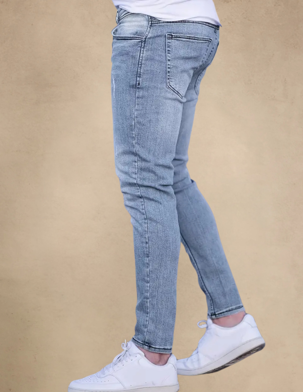 Spodnie Męskie Jeansowe Slim Fit Casualowe