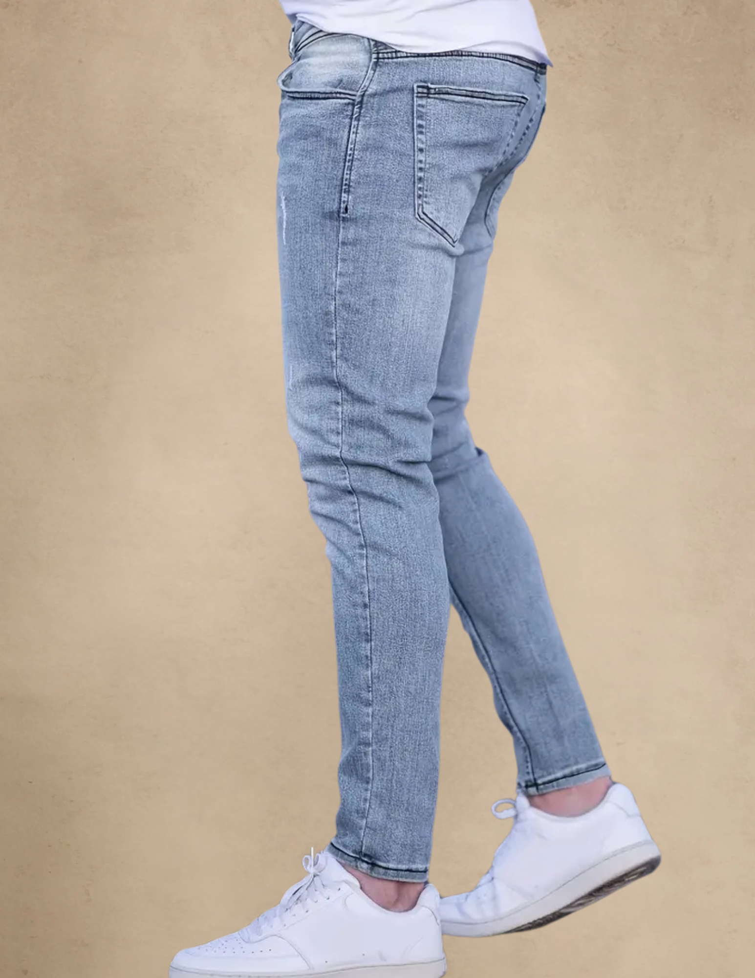 Spodnie Męskie Jeansowe Slim Fit Casualowe
