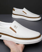 Mokasyny Męskie Slip-On z Antypoślizgową Podeszwą PVC
