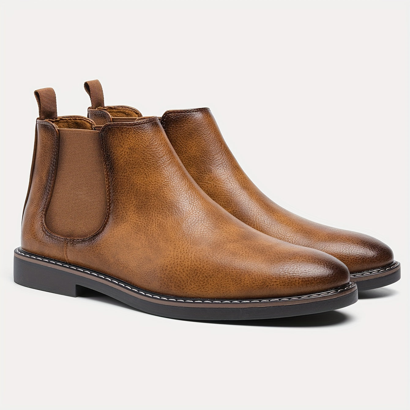 Buty Męskie Klasyczne za Kostkę – Kasztanowe, Jasnobrązowe, Ciemnobrązowe