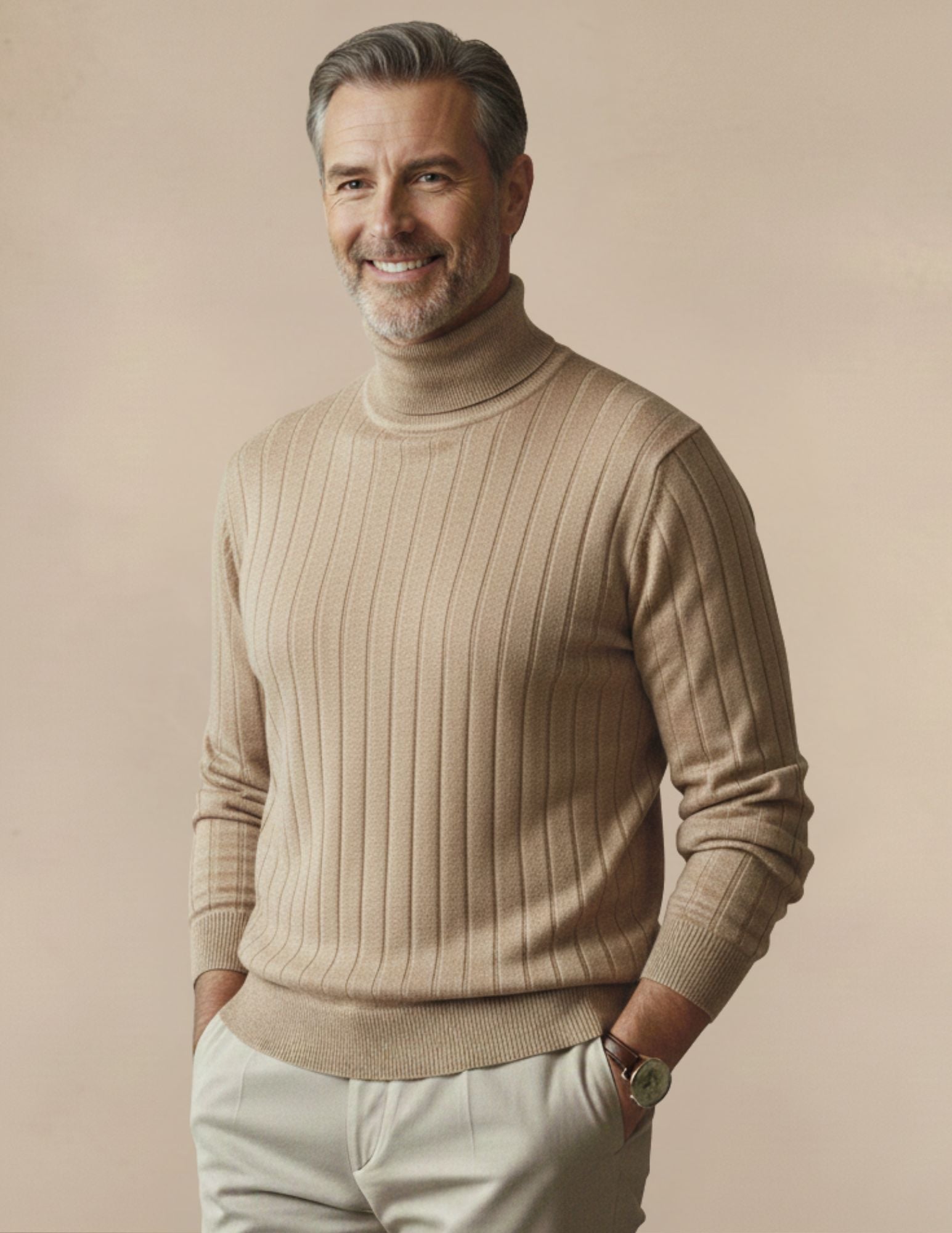 Elegancki Sweter Męski Z Dekoltem