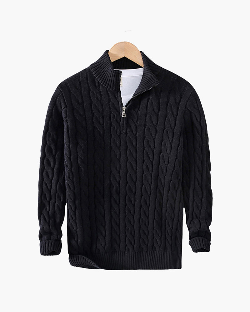 Granada — Sweter Half-Zip Bawełniany