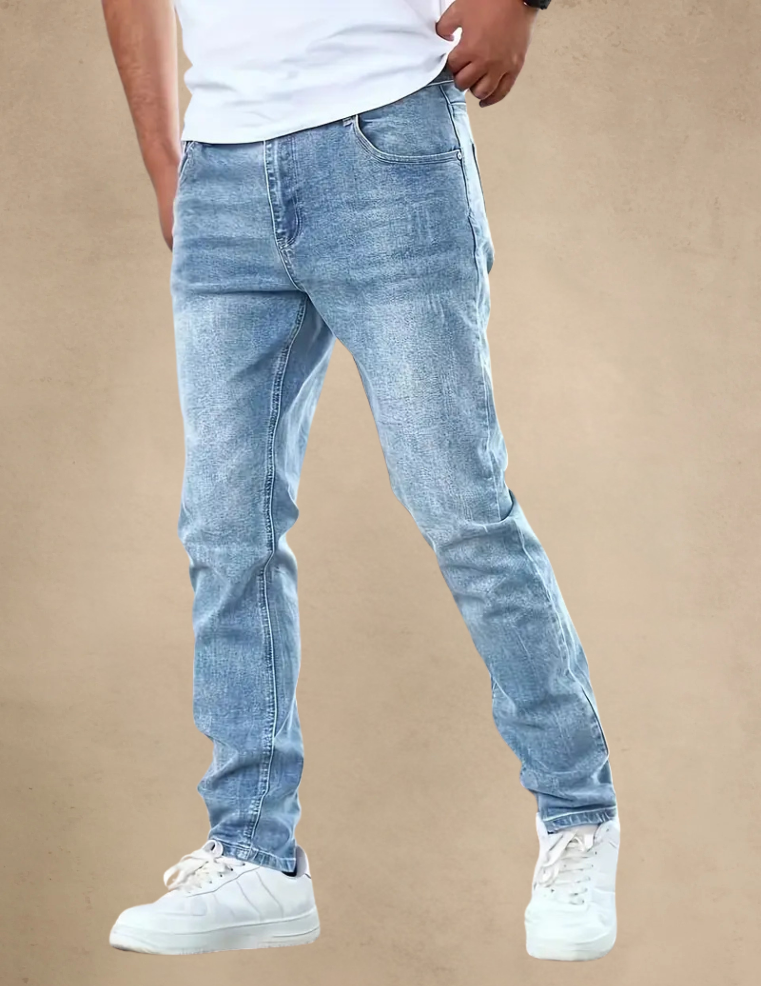 Spodnie Męskie Jeansowe Slim Fit Klasyczne