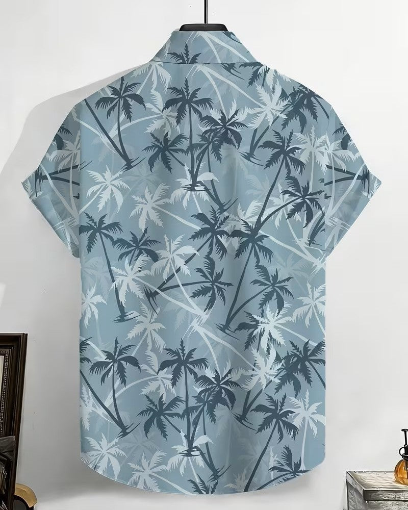 Taormina — Koszula Hawajska z Motywem Palm