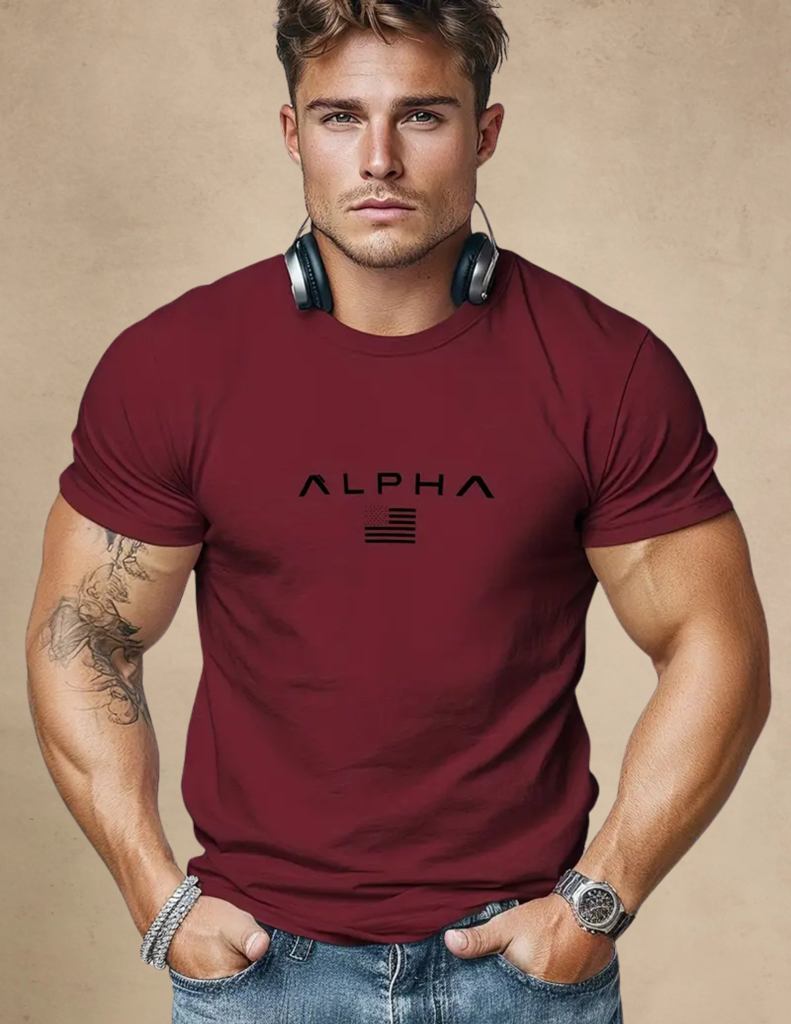 T-shirt Męski Klasyczny z Napisem – Biały, Szary, Czarny i inne