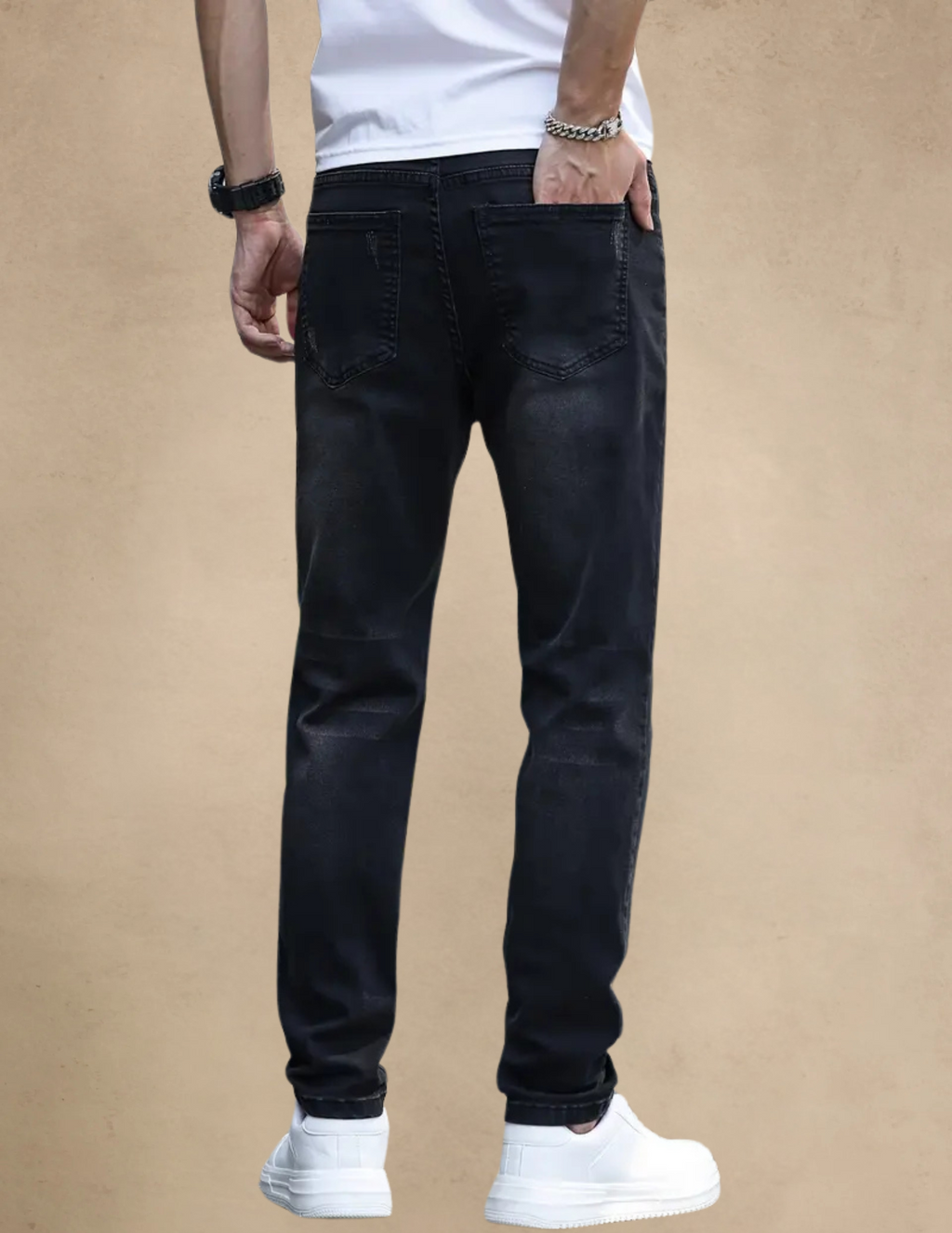 Spodnie Męskie Jeansowe Slim Fit Miejskie