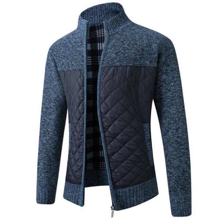 Męska bluza swetrowa z pikowanym przodem – zdjęcie 7