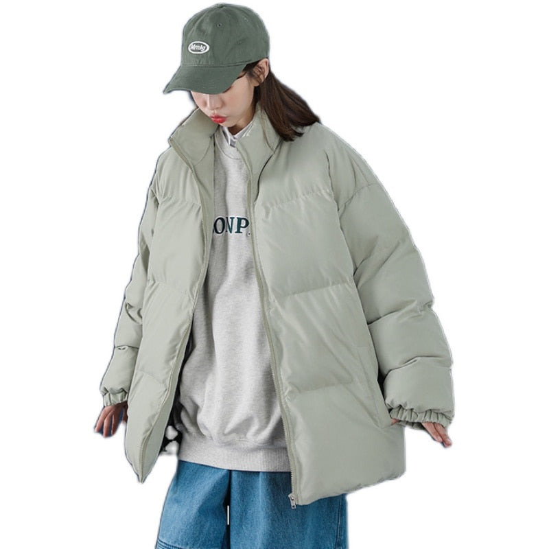 Kurtka puchowa unisex z wysokim kołnierzem – zdjęcie 9