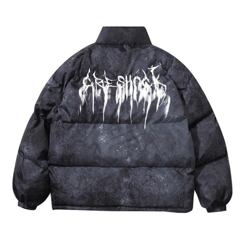Streetwearowa kurtka puchowa z nadrukiem – zdjęcie 8