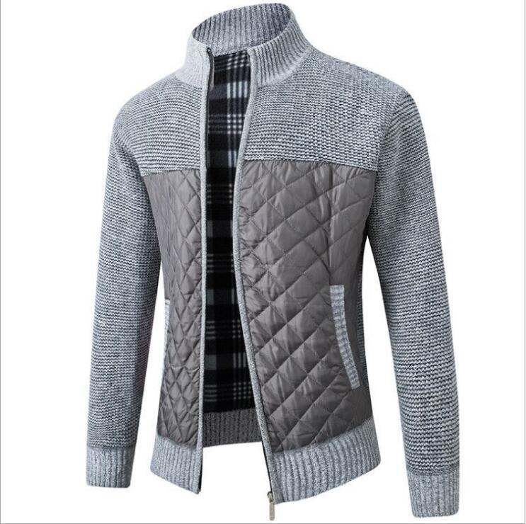 Męska bluza swetrowa z pikowanym przodem – zdjęcie 6