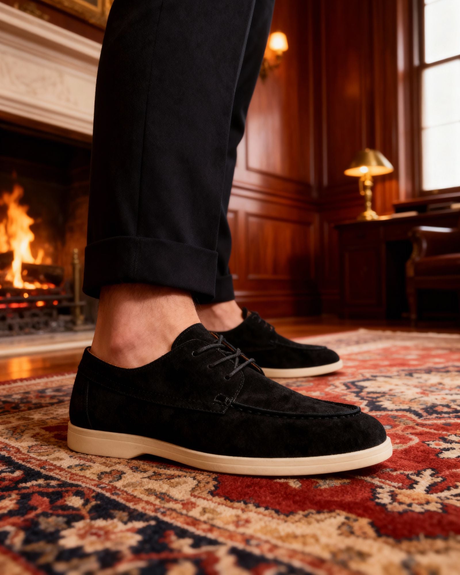 Agora — Buty Zamszowe Sznurowane Premium