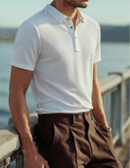 Koszulka Polo Męska Jedwabna Anti-Wrinkle