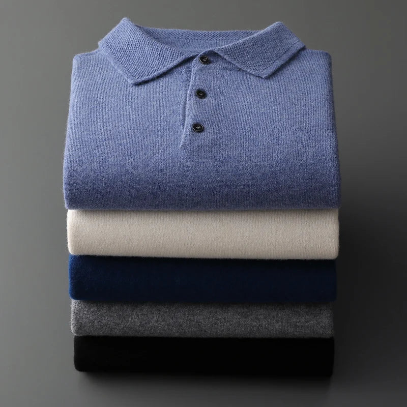 Męski sweter polo z kołnierzykiem – zdjęcie 3