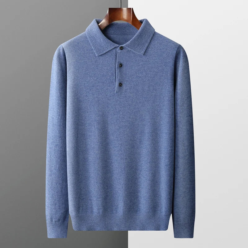 Męski sweter polo z kołnierzykiem – zdjęcie 4