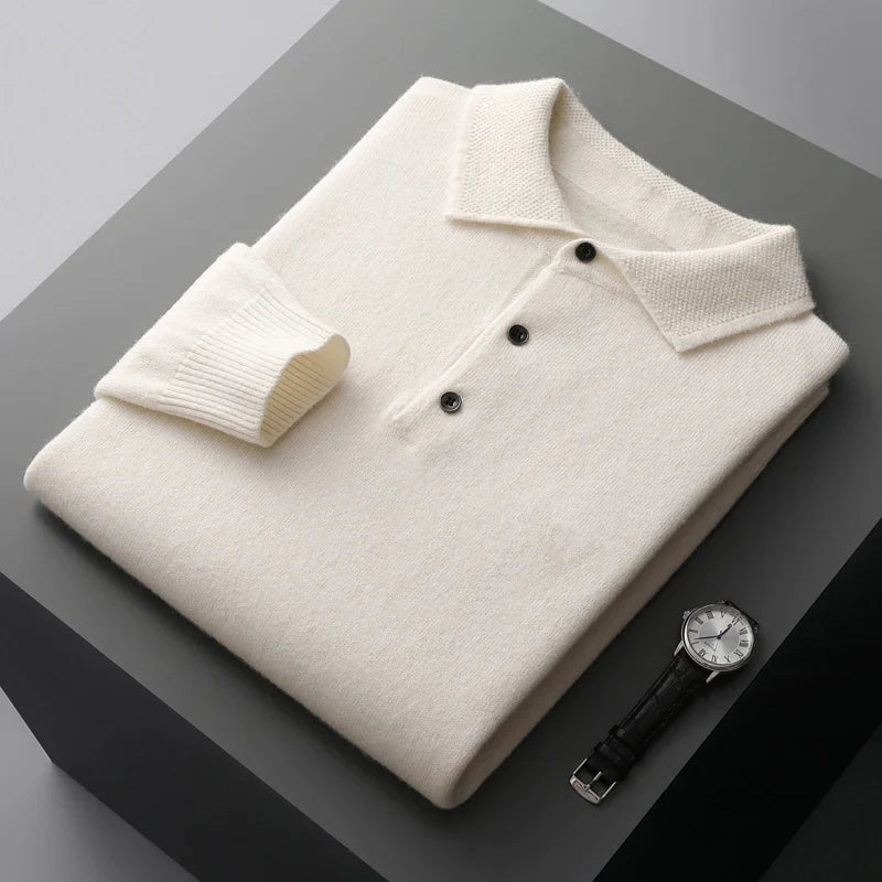 Męski sweter polo z kołnierzykiem – zdjęcie 2