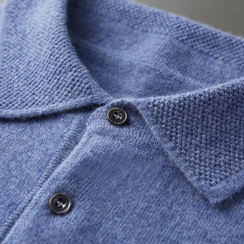 Męski sweter polo z kołnierzykiem – zdjęcie 6