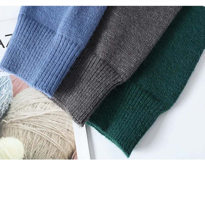 Męski sweter patchwork z kolorowymi panelami – zdjęcie 7
