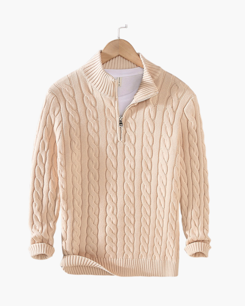 Granada — Sweter Half-Zip Bawełniany