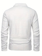 Koszulka Polo Męska Jacquard Casual Wiosna-Jesień