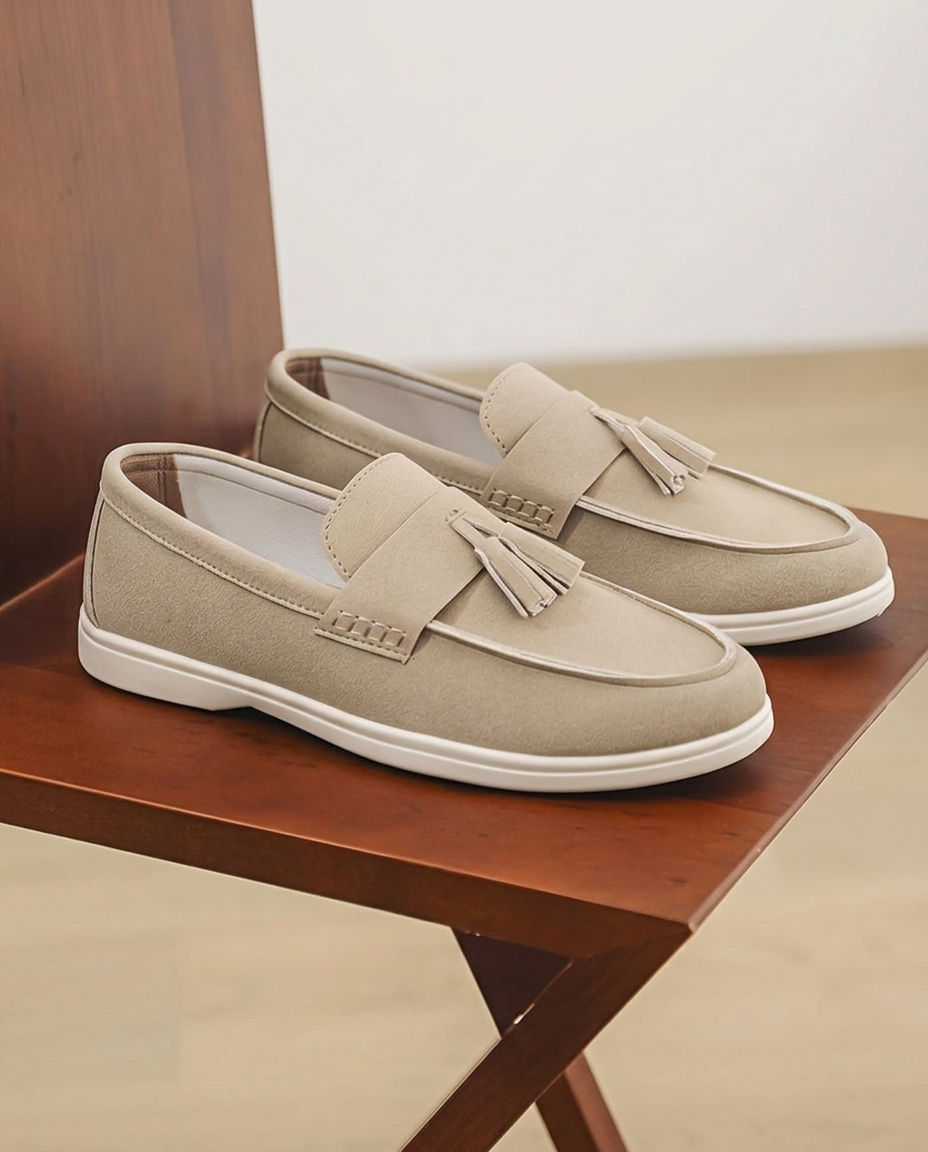 Noto — Mokasyny Slip-On Styl Brytyjski Płótno