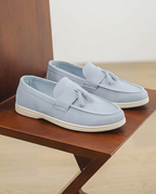 Mokasyny Męskie Slip-On Styl Brytyjski Płótno